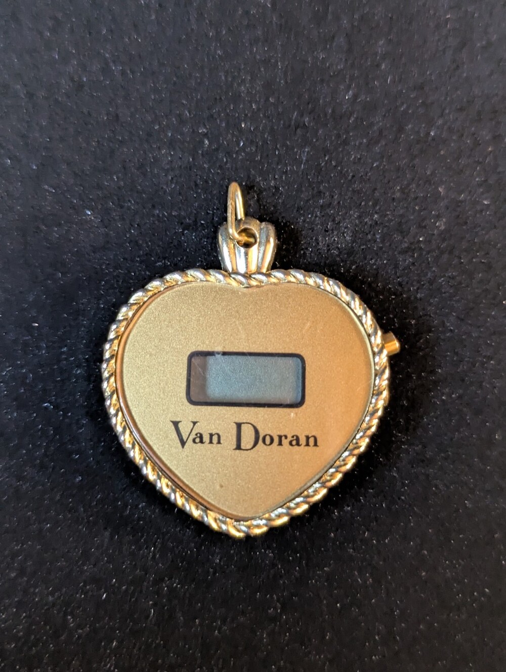 Van Doran Heart Watch Charm Pendant — Gold Tone
